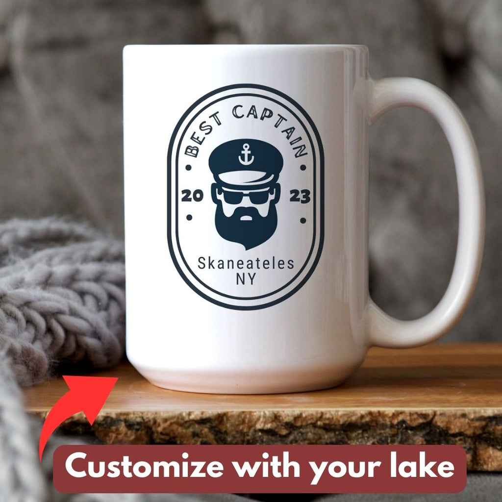 Best Captain on the Lake, Customized with your favorite lake - 15oz Mug