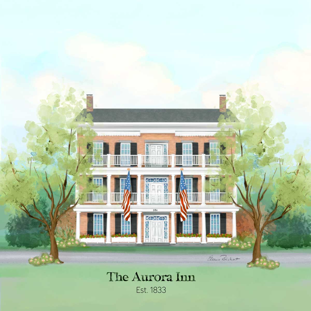 Aurora Inn Framed Mini