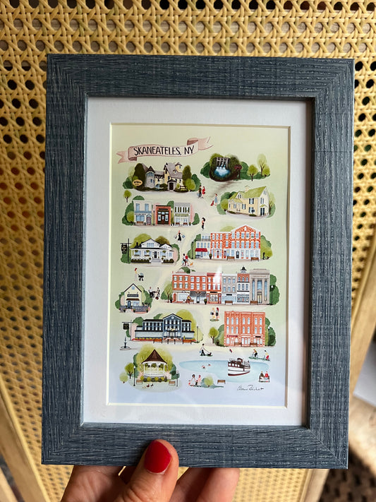 Sample Sale Framed Mini Print - Skaneateles Landmarks