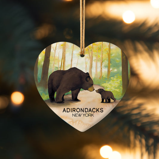 Bears Adirondacks Ornament – Ceramic Christmas Ornament