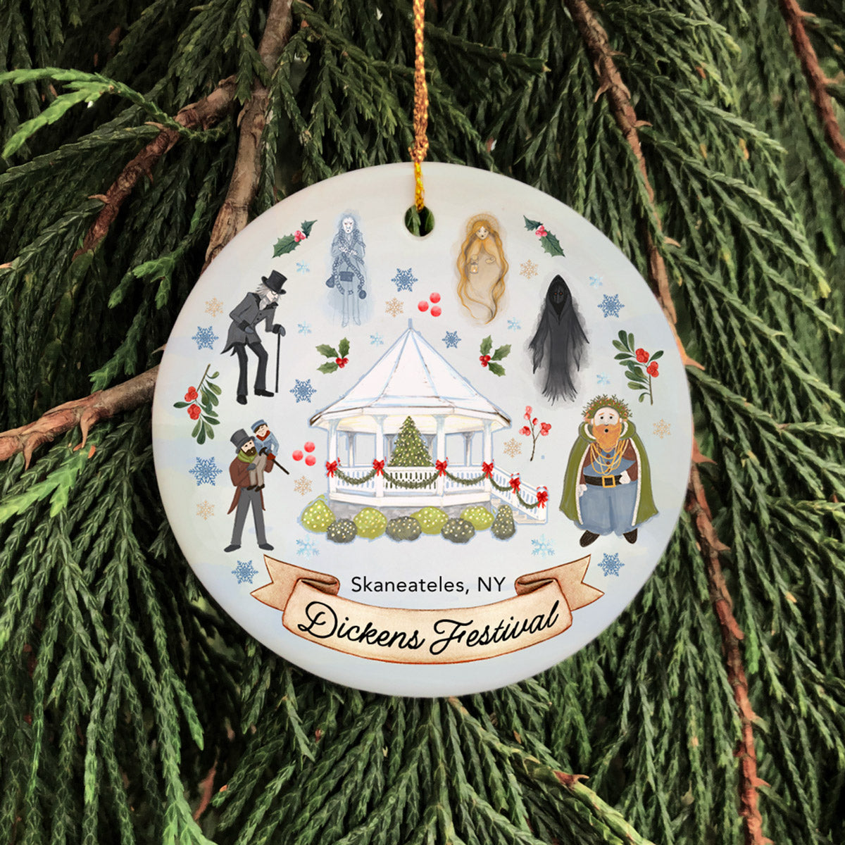 Dickens Festival Skaneateles Porcelain Ornament