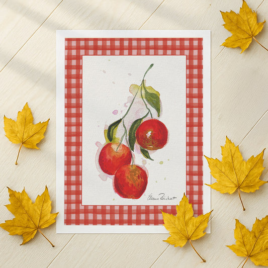 Three Apples on a Branch - Fine Art Print