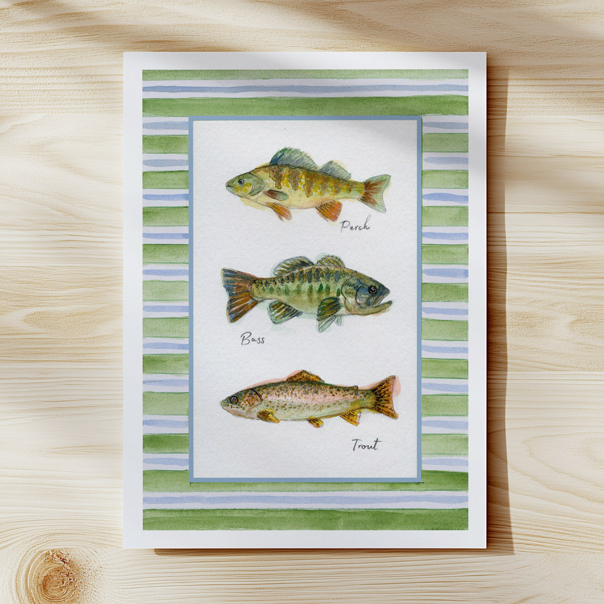 Three Good Reasons - Trout, Bass, Perch fish  — ART PRINT