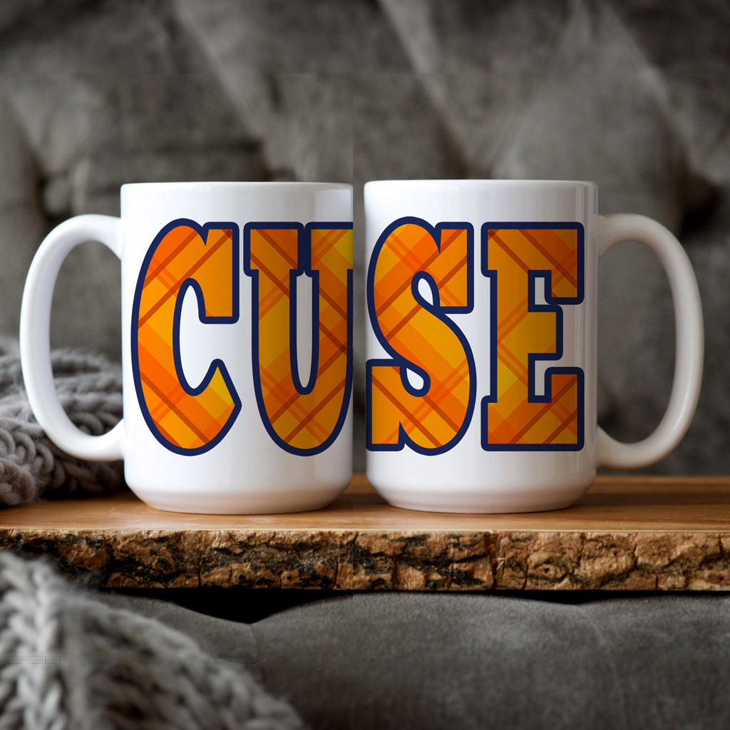 Syracuse CUSE Plaid Mug 15oz