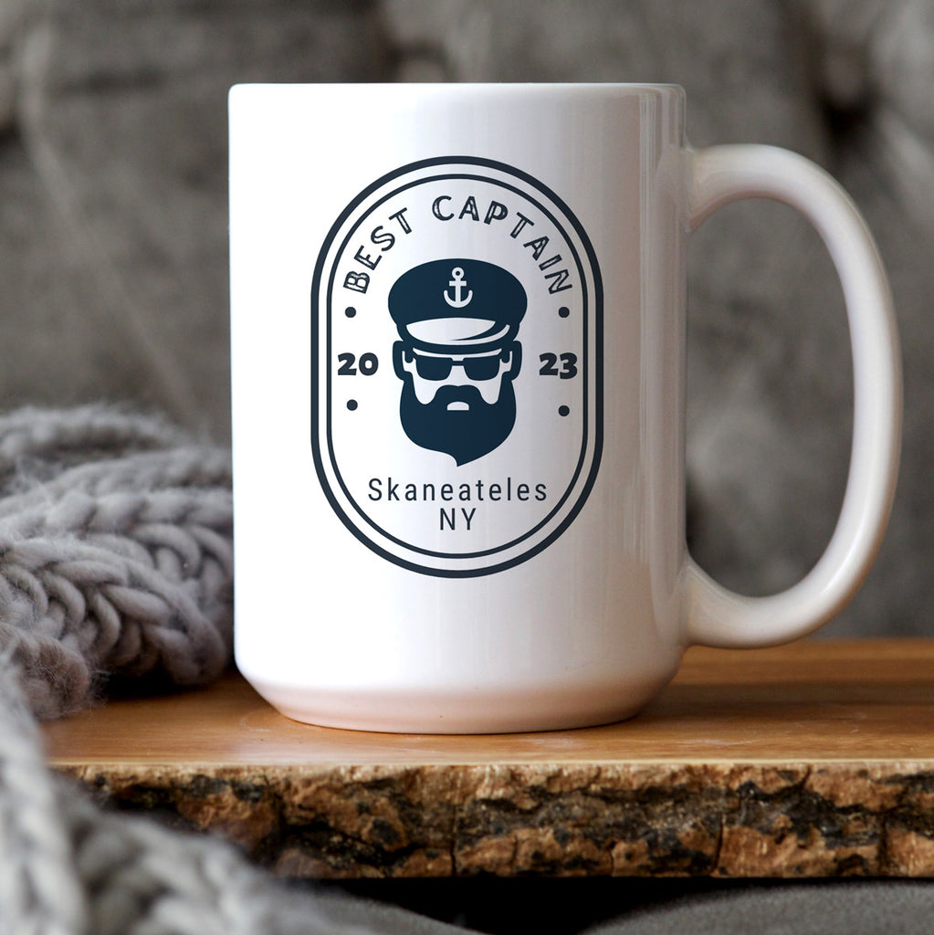 Best Captain on the Lake, Customized with your favorite lake - 15oz Mug