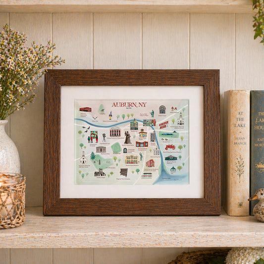 Auburn, NY Summer Fine Art Print - Framed Mini