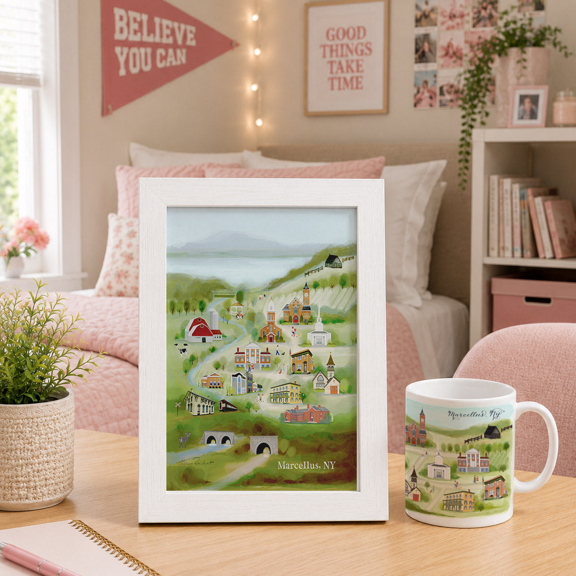 Marcellus, NY Summer Fine Art Print - Framed Mini