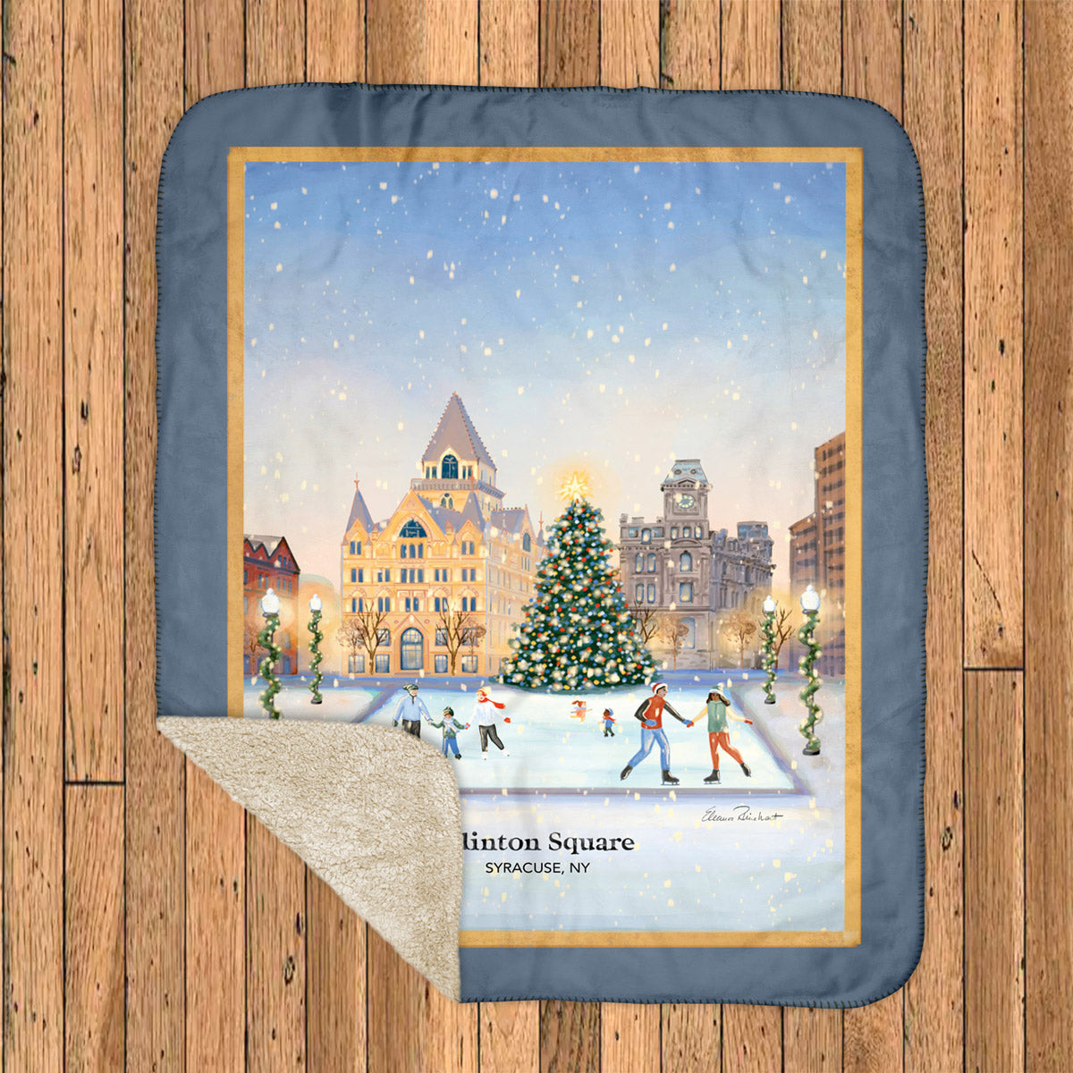 Clinton Square, Syracuse NY - Double Layer Sherpa Blanket