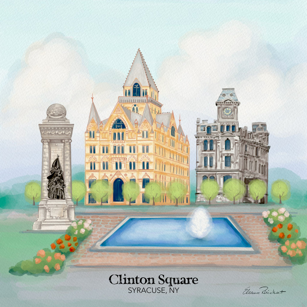 Clinton Square, Syracuse Framed Mini Print