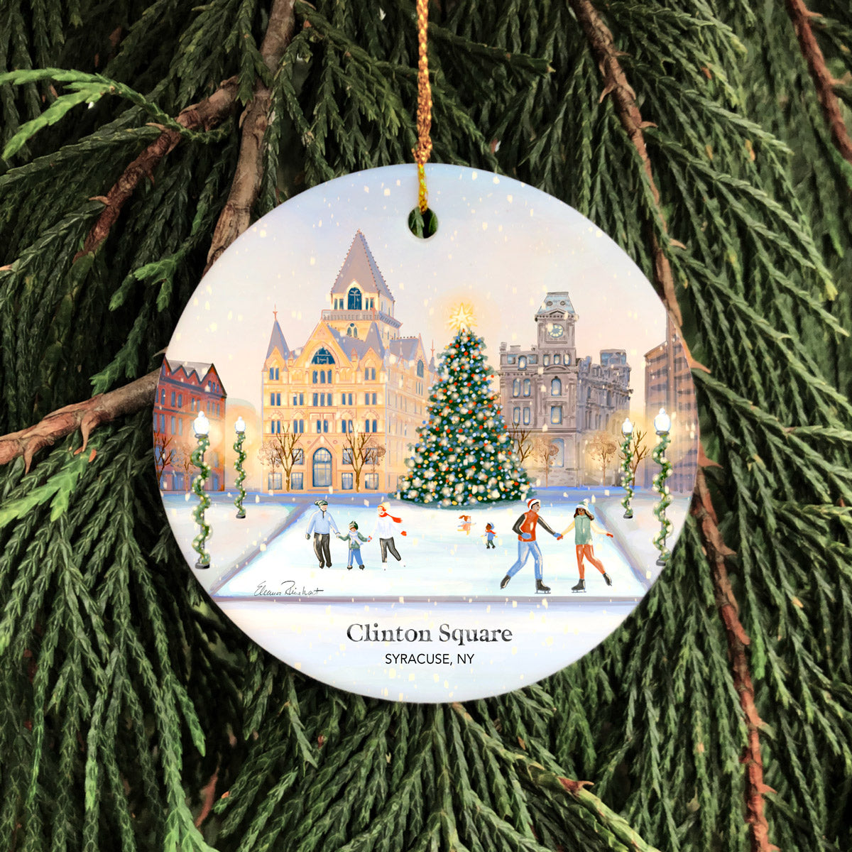 Clinton Square, Syracuse - Porcelain Ornament