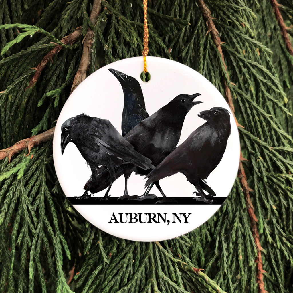 City of Crows Auburn, NY Porcelain Ornament