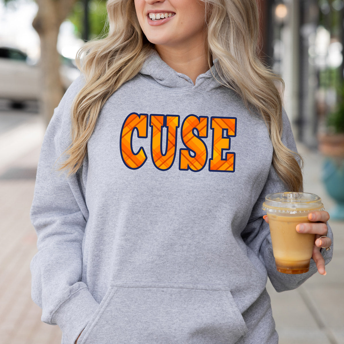 CUSE Plaid Cozy Unisex Sponge Fleece Pullover Hoodie