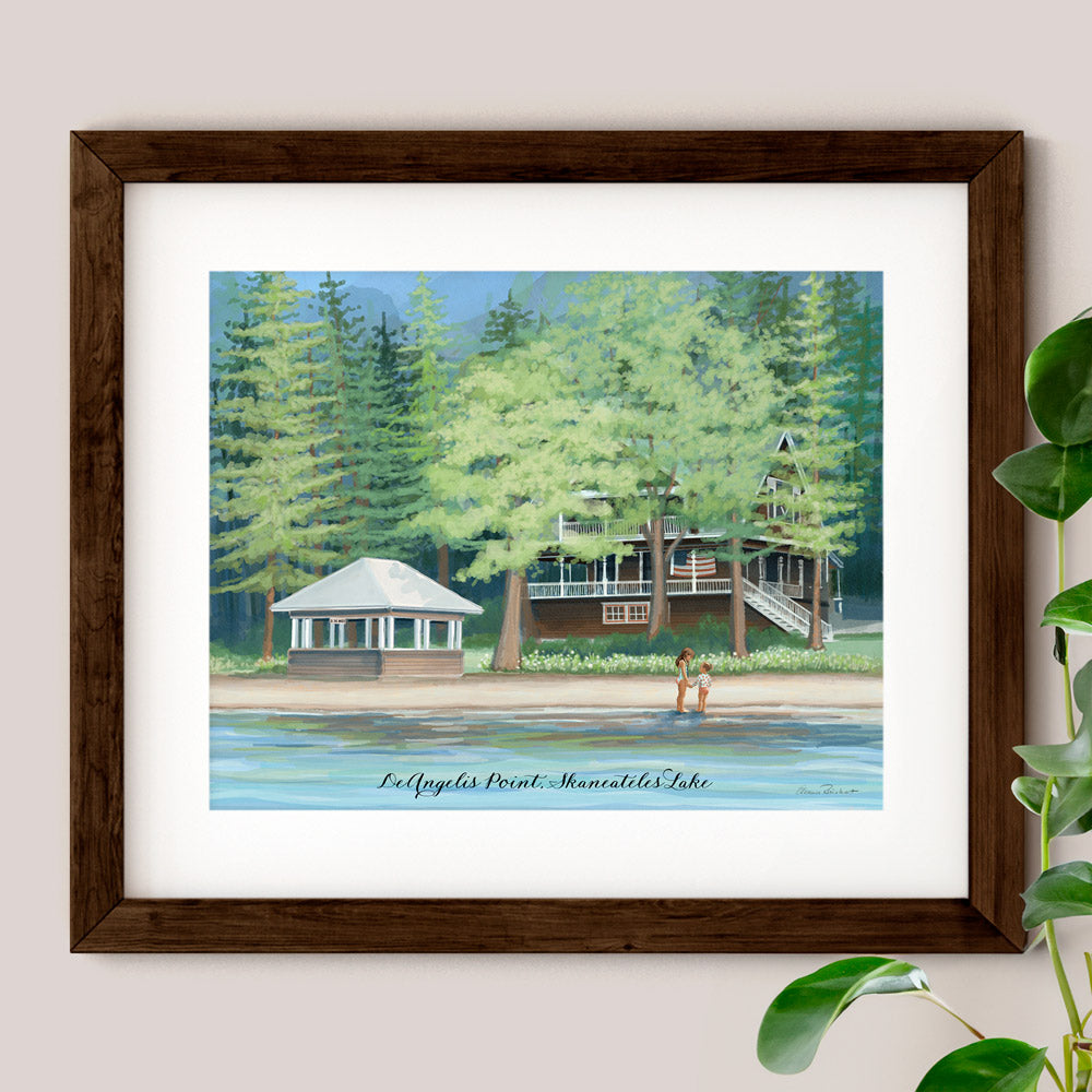 SPRING BOOKING -  Custom Home Portrait — Modern Watercolor Art