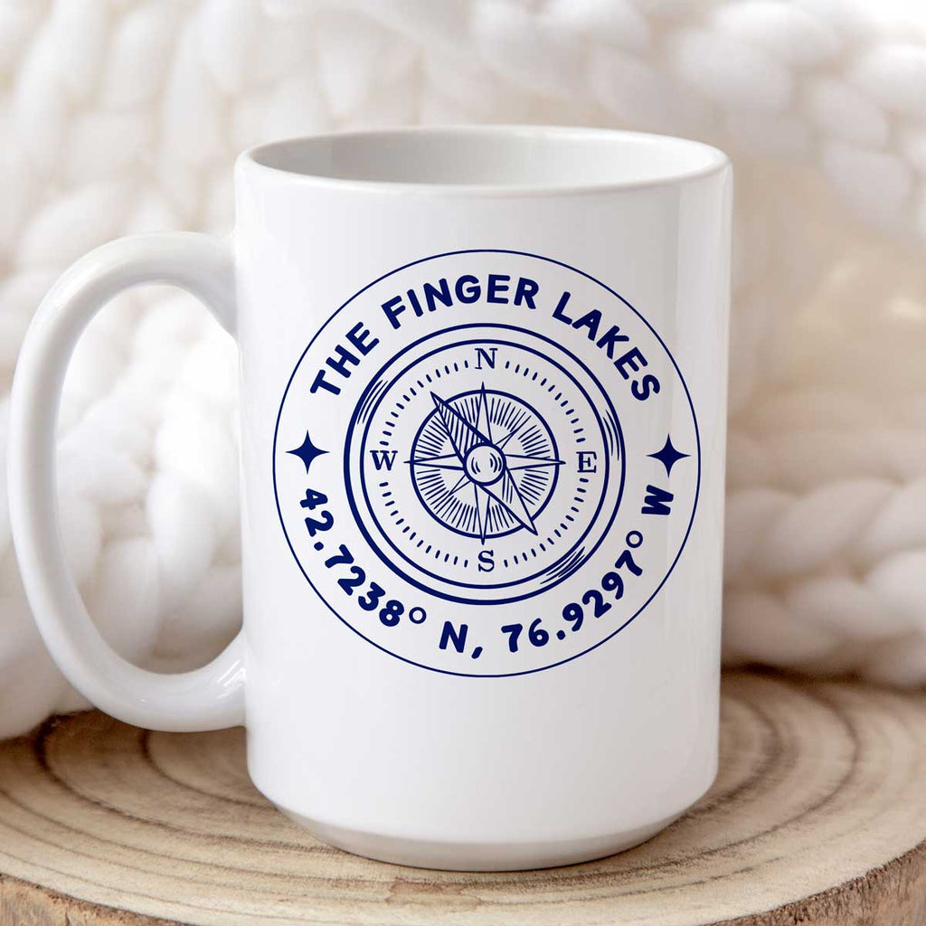 The Finger Lakes Classic Compass - 15oz Mug