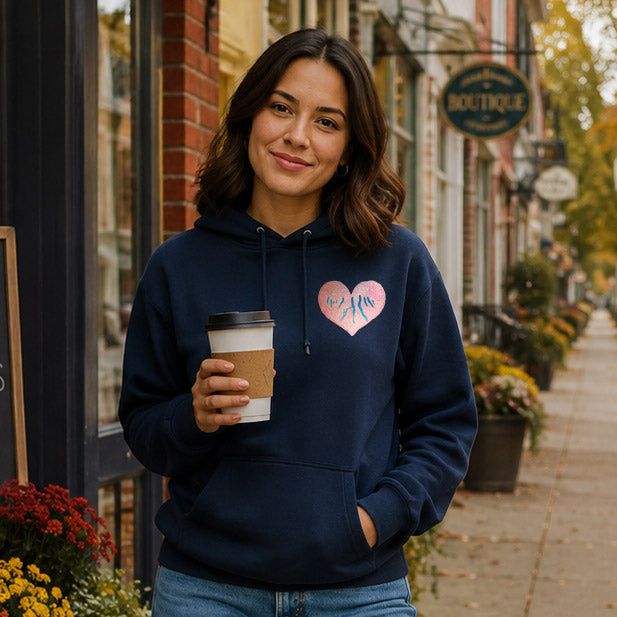 Pink Heart Finger Lakes - Bella + Canvas Xtra Soft