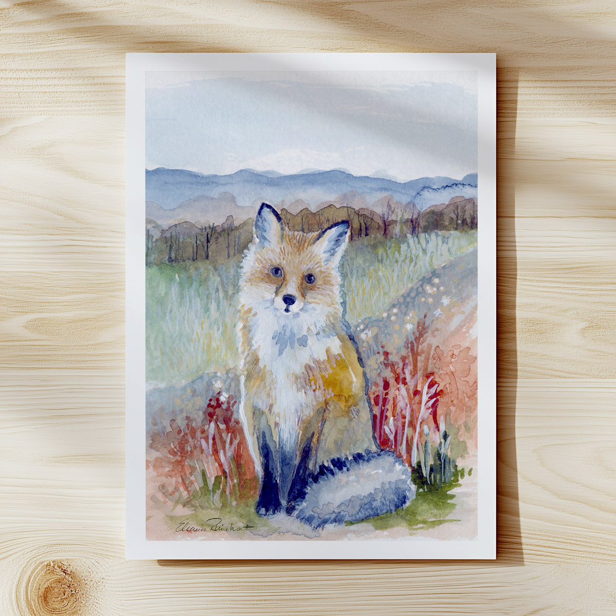 Autumn Fox in the Wildflowers - Fine Art Print