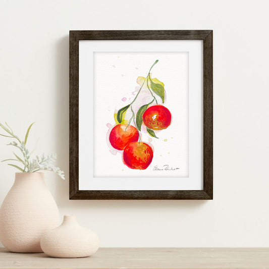 Three Apples on a Branch - Fine Art Print