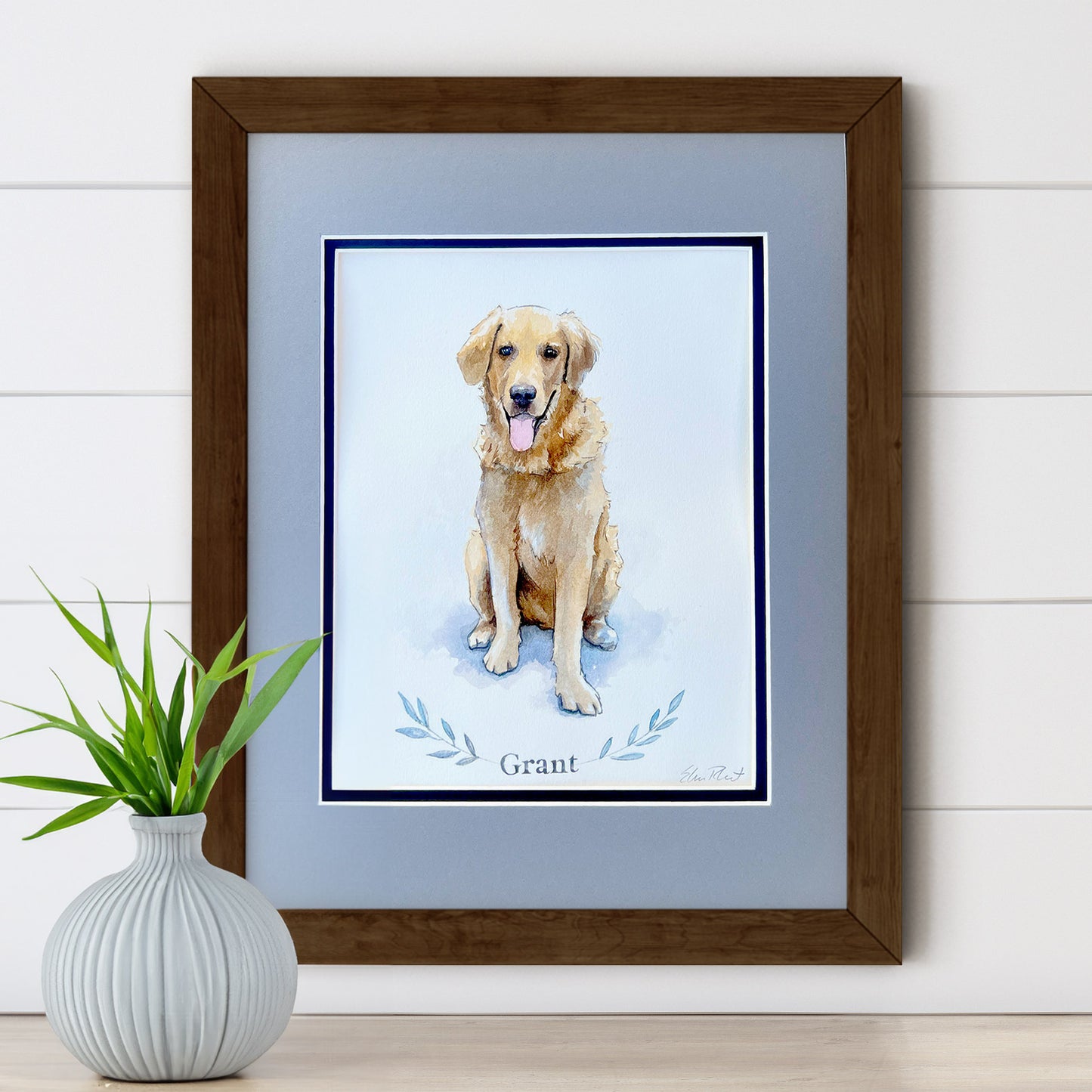 JANUARY BOOKING - Custom Watercolor Pet Portrait - Hand Painted Original Artwork from Your Photos, Custom details added