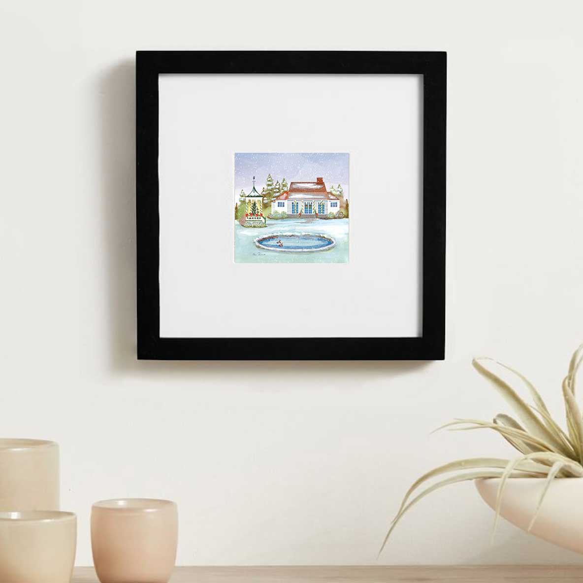 Hoopes Park Christmas, Auburn Framed Mini Print