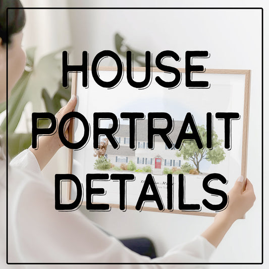 JANUARY BOOKING - Custom Watercolor House Portrait Illustration - hand painted, original artwork from your photos