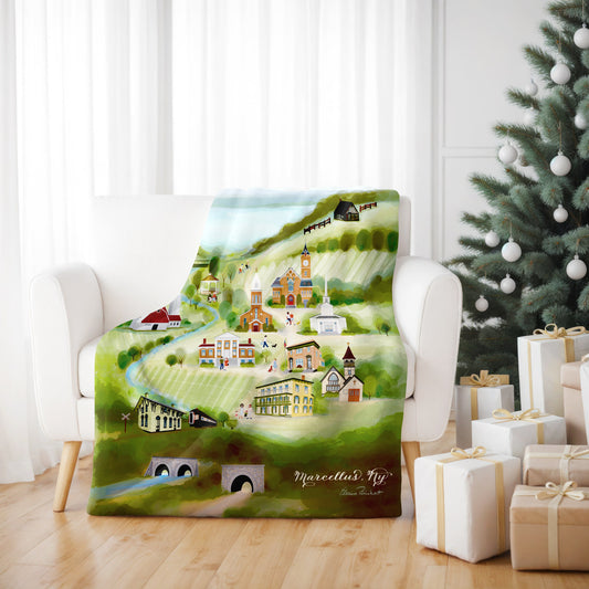 Marcellus, NY Summer Light Fleece Throw Blanket