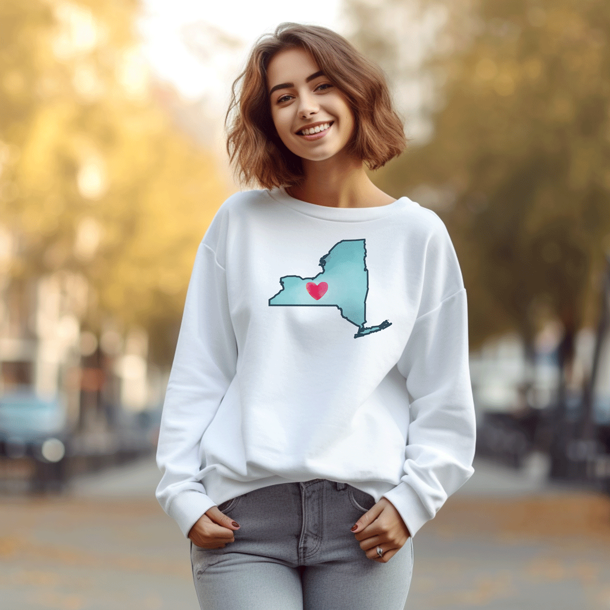 NY Heart - Unisex Crewneck Sweatshirt
