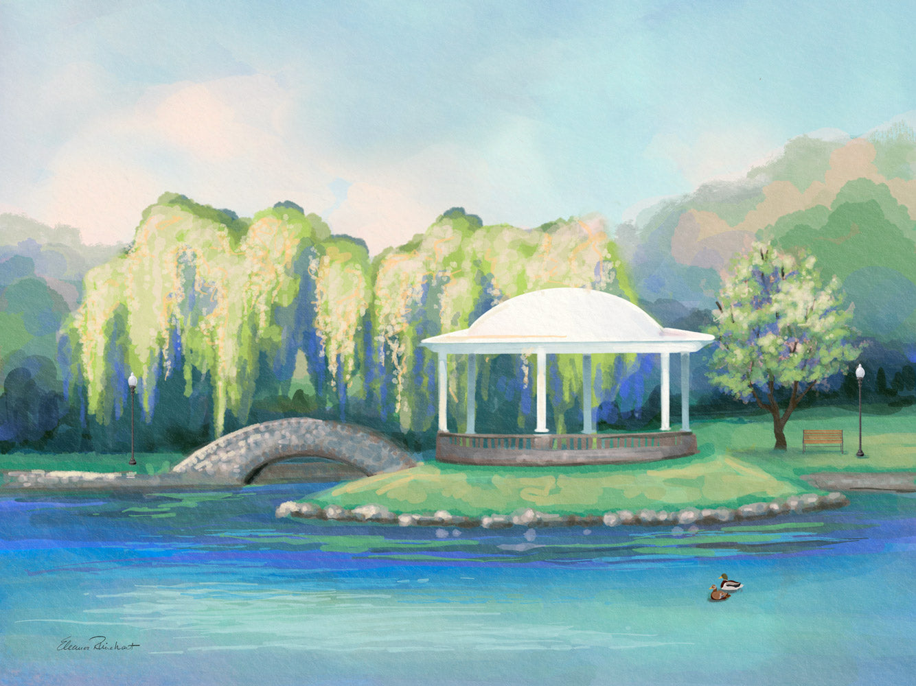 Onondaga Park, Syracuse Framed Mini Print