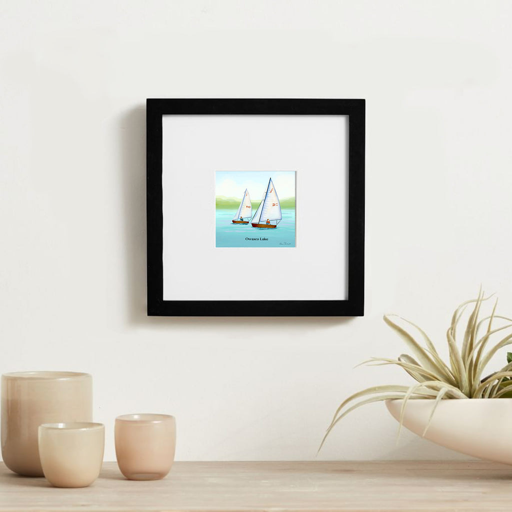 Owasco Lake Sailboats Framed Mini Print