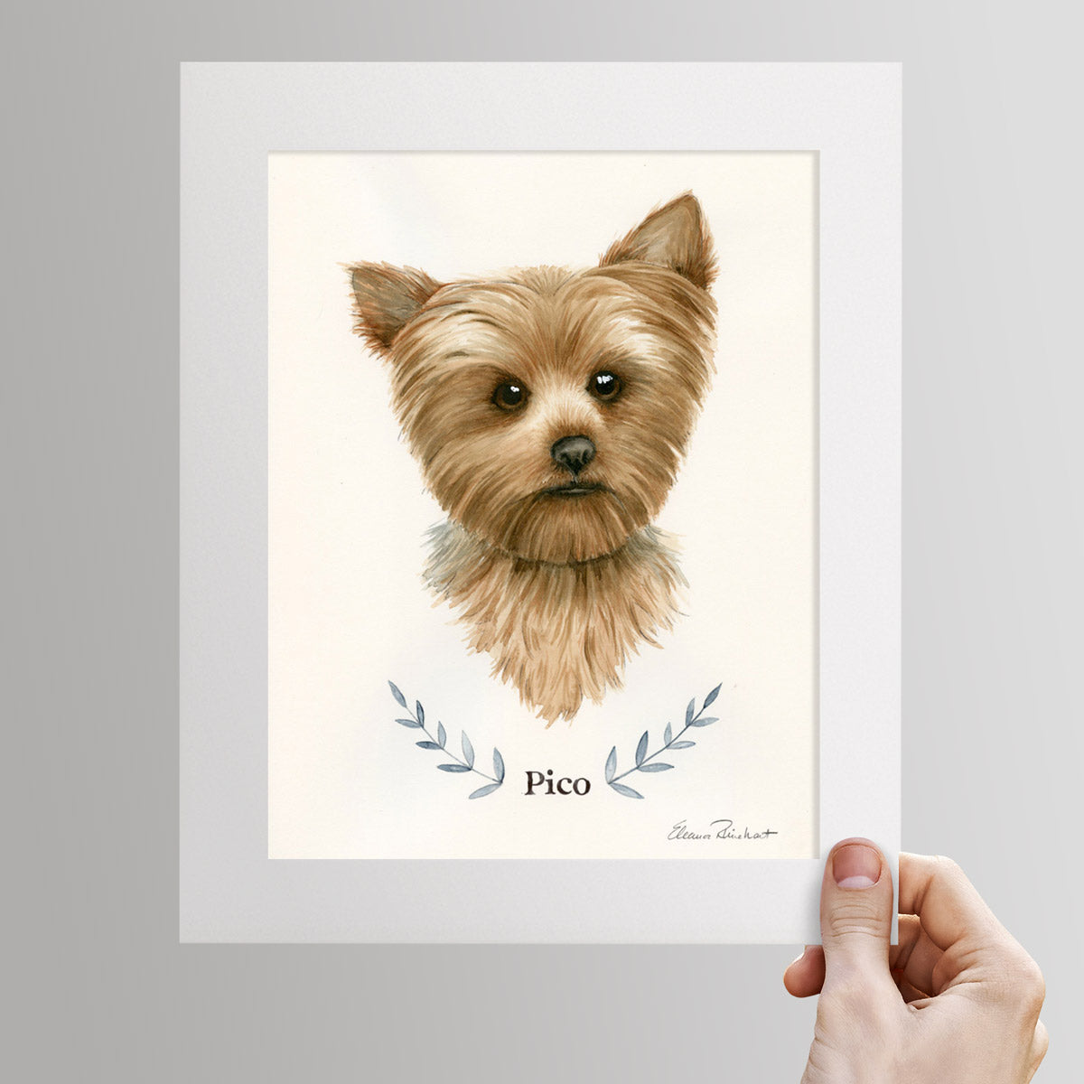 JANUARY BOOKING - Custom Watercolor Pet Portrait - Hand Painted Original Artwork from Your Photos, Custom details added