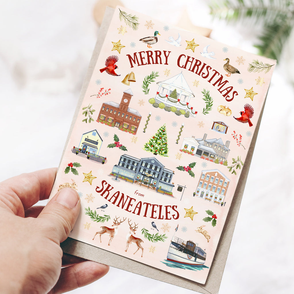 Skaneateles Folk Christmas Folded Greeting Cards