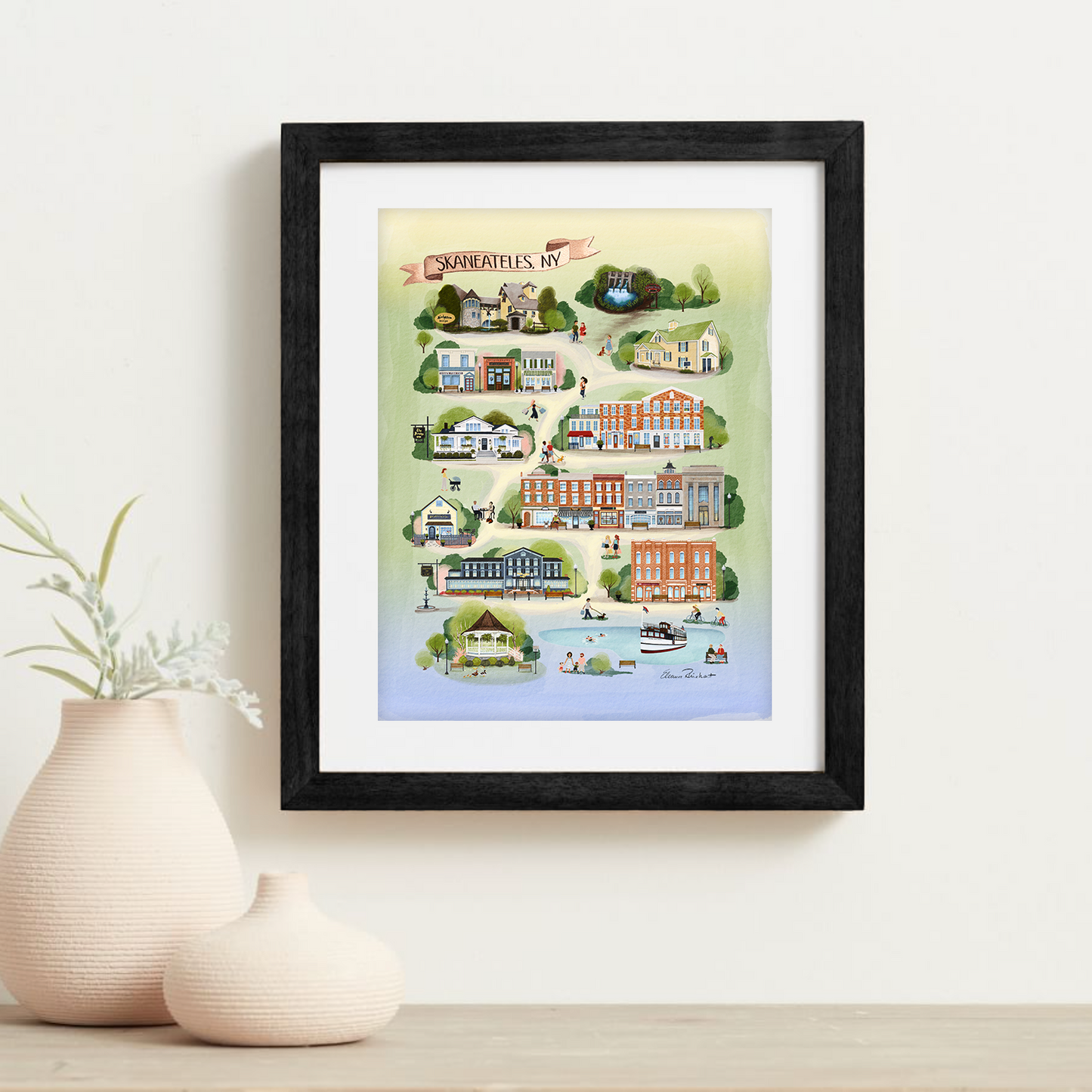 Skaneateles, NY Summer Fine Art Print - Framed Mini