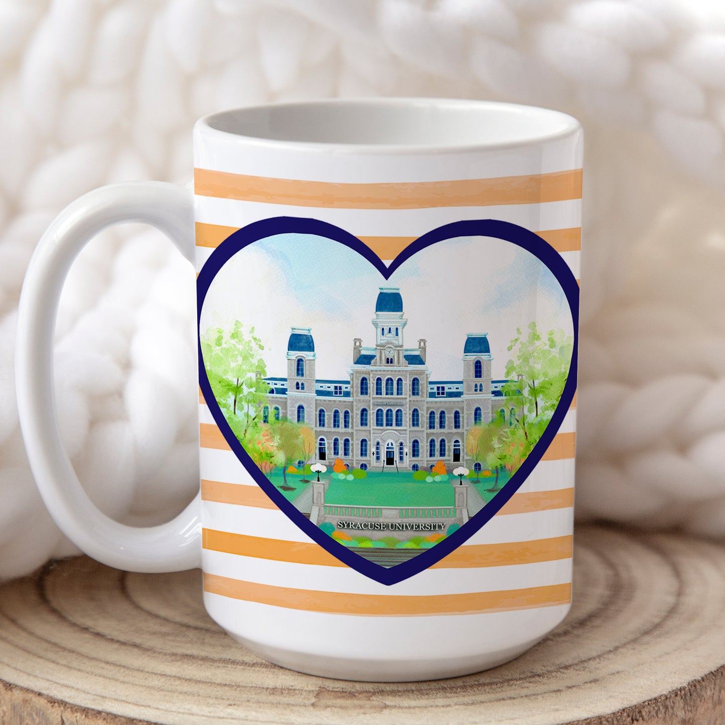 Syracuse University Orange Stripe Mug 15oz