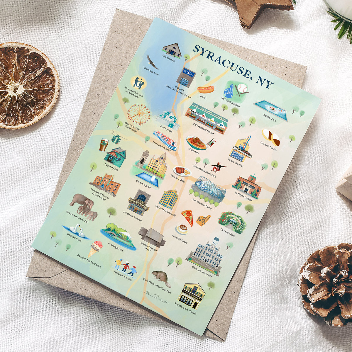 Syracuse NY Folded Notecards