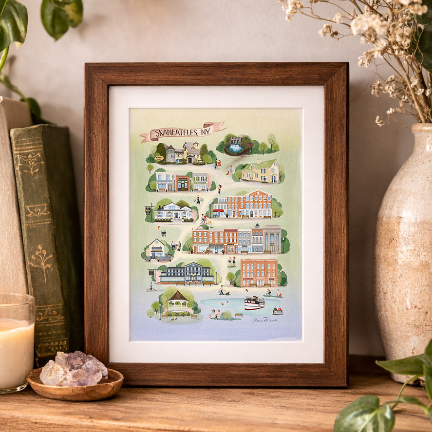 Skaneateles, NY Summer Fine Art Print - Framed Mini