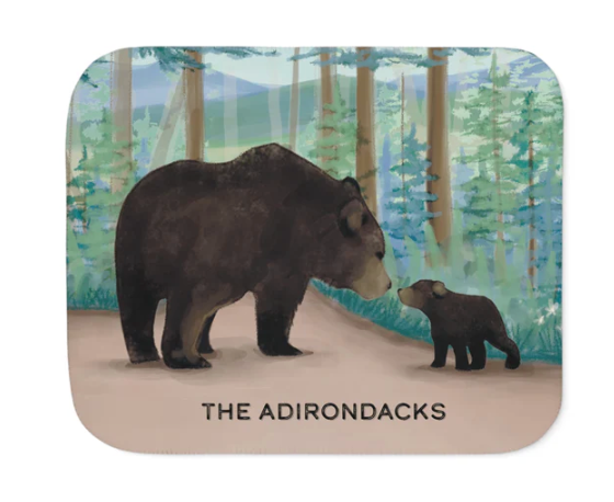 Adirondack Black Bears Sherpa Fleece Blanket 50x60 - Curbstone