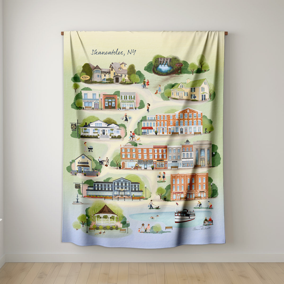 Skaneateles Summer Light Fleece Throw Blanket