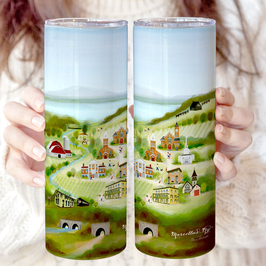 Marcellus Summer Landmarks Skinny Coffee Stainless Steel Tumbler