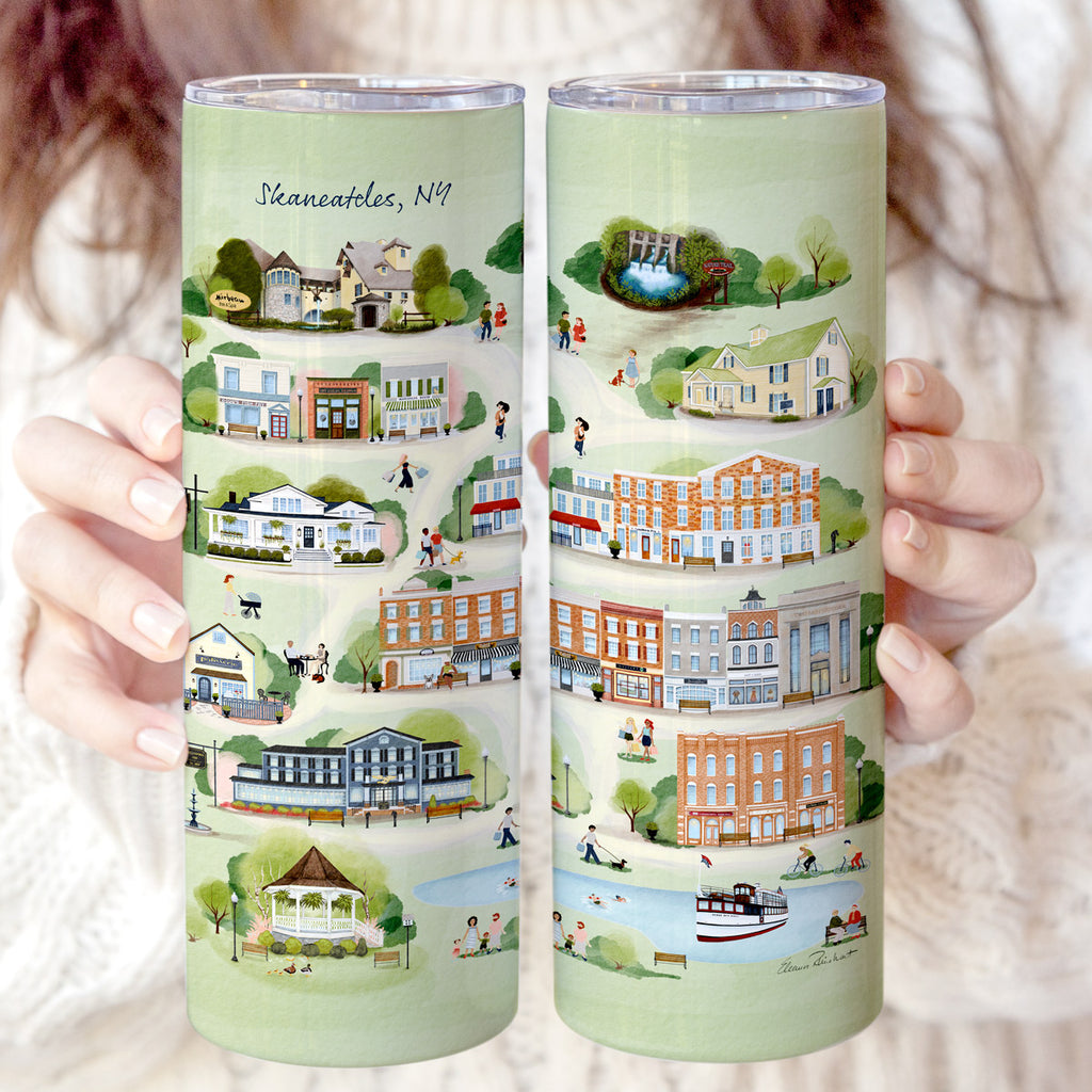 Skaneateles Summer Landmarks Skinny Coffee Stainless Steel Tumbler