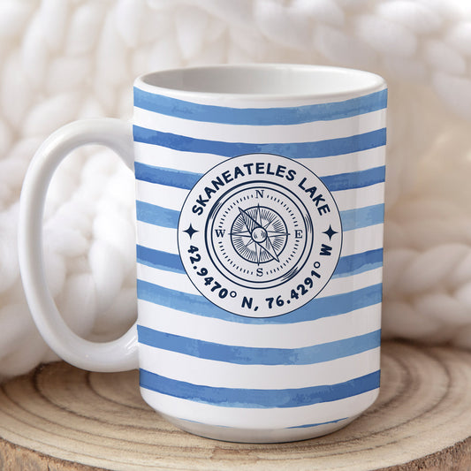 Skaneateles Cabana Stripe - 15oz Mug