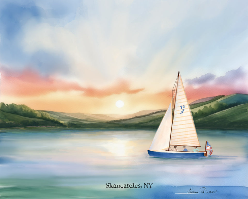 Skaneateles Lightning Sunrise Fine Art Print