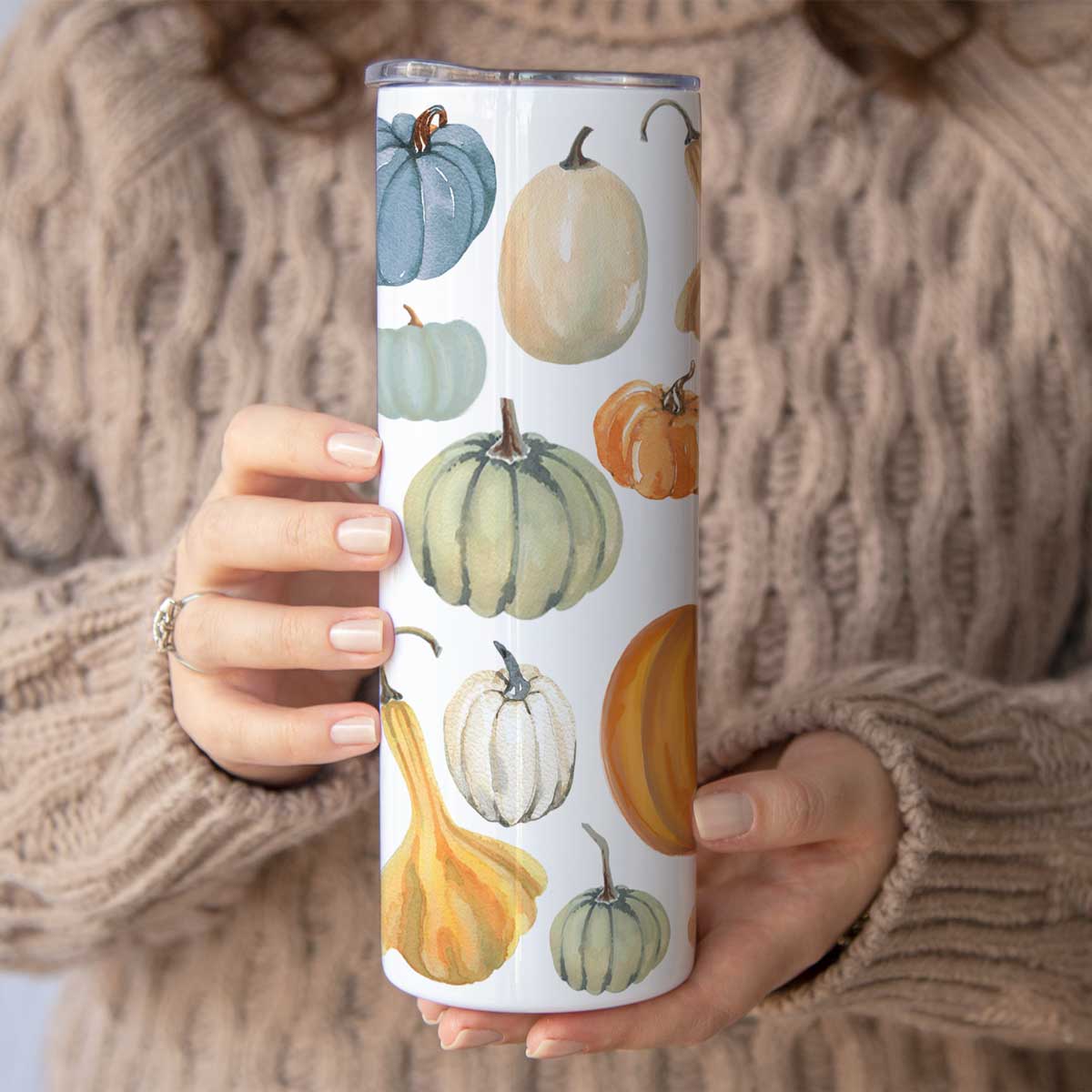 Pumpkin Patch Skinny Coffee Stainless Steel Tumbler