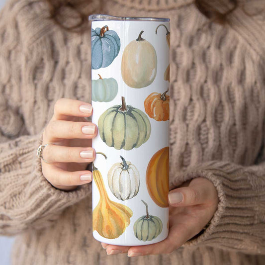 Pumpkin Patch Skinny Coffee Stainless Steel Tumbler