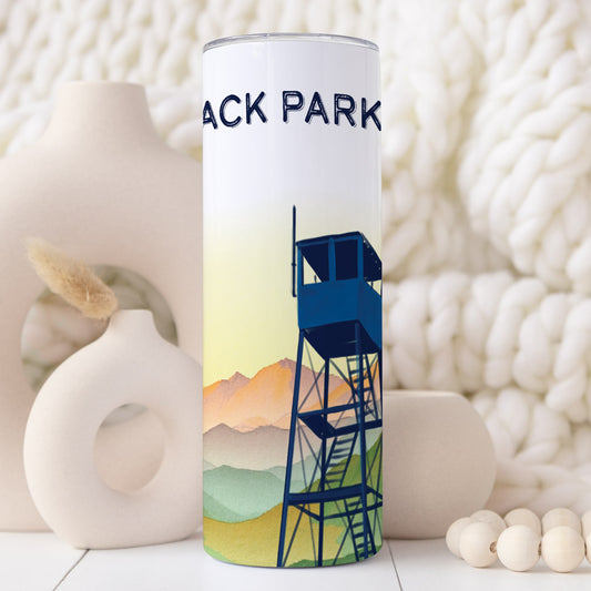 Adirondack Park Fire Tower Skinny Coffee Stainless Steel Tumbler
