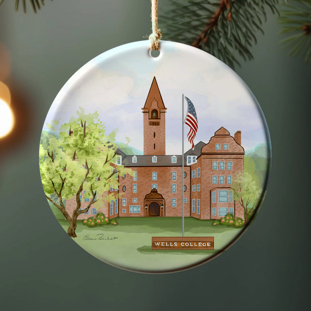 Wells College, Aurora NY Porcelain Ornaments