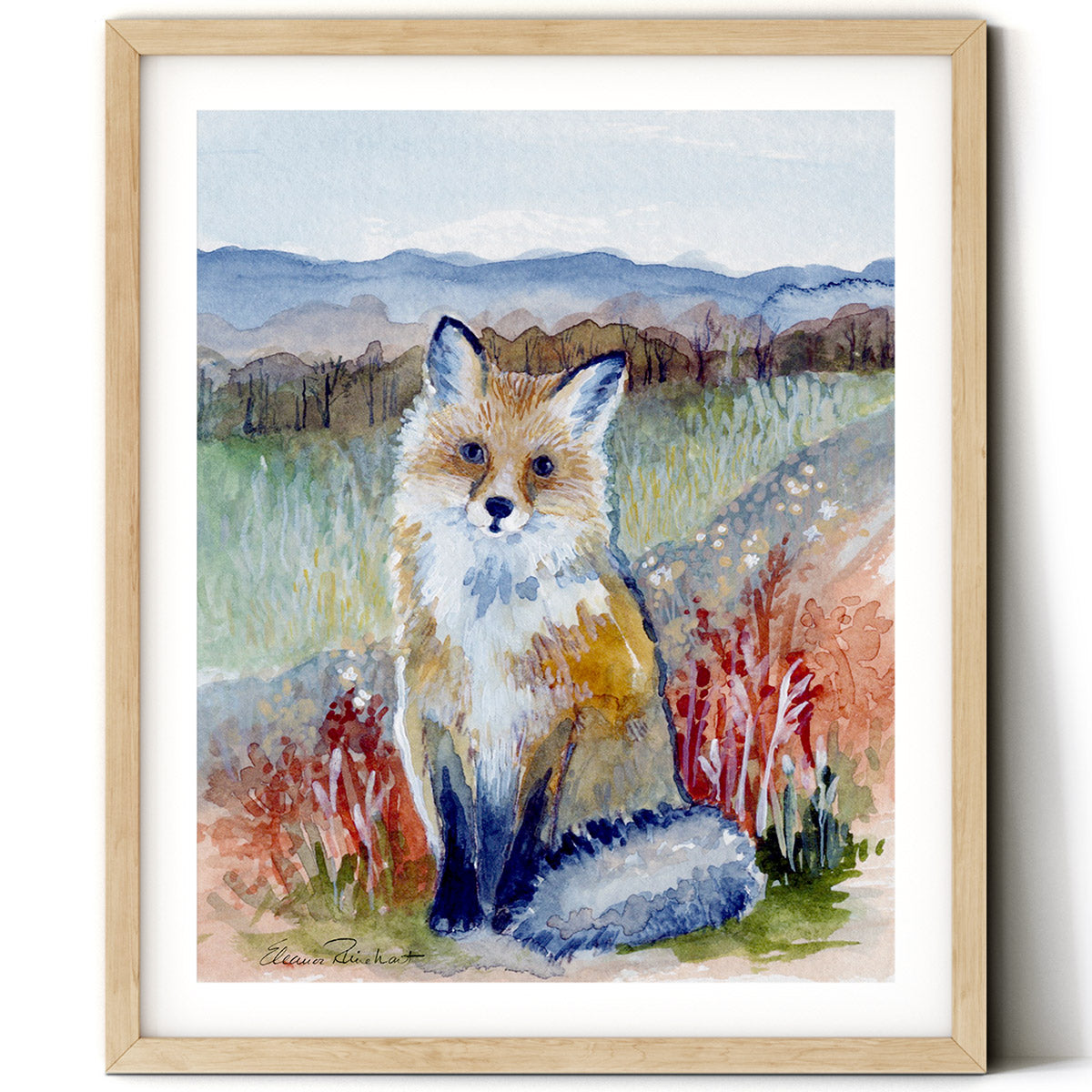 Autumn Fox in the Wildflowers - Fine Art Print