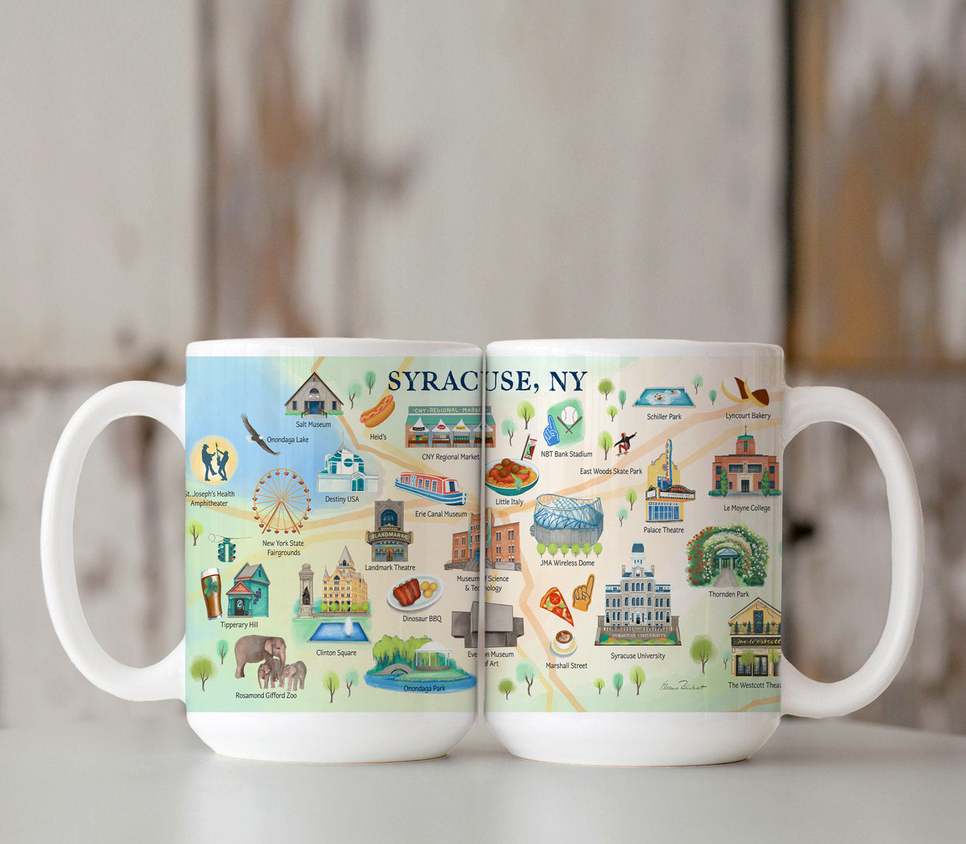 Syracuse City Map Mug 15oz