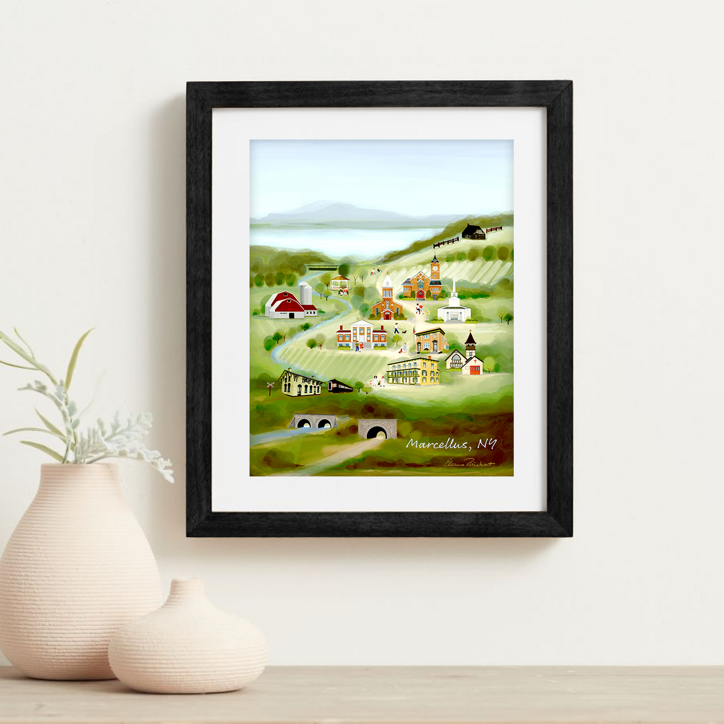 Marcellus, NY Summer Fine Art Print - Framed Mini