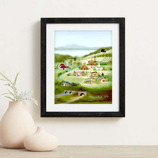 Marcellus, NY Summer Fine Art Print - Framed Mini