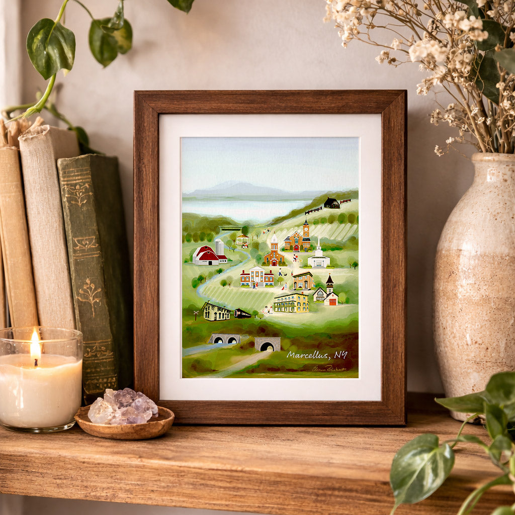 Marcellus, NY Summer Fine Art Print - Framed Mini