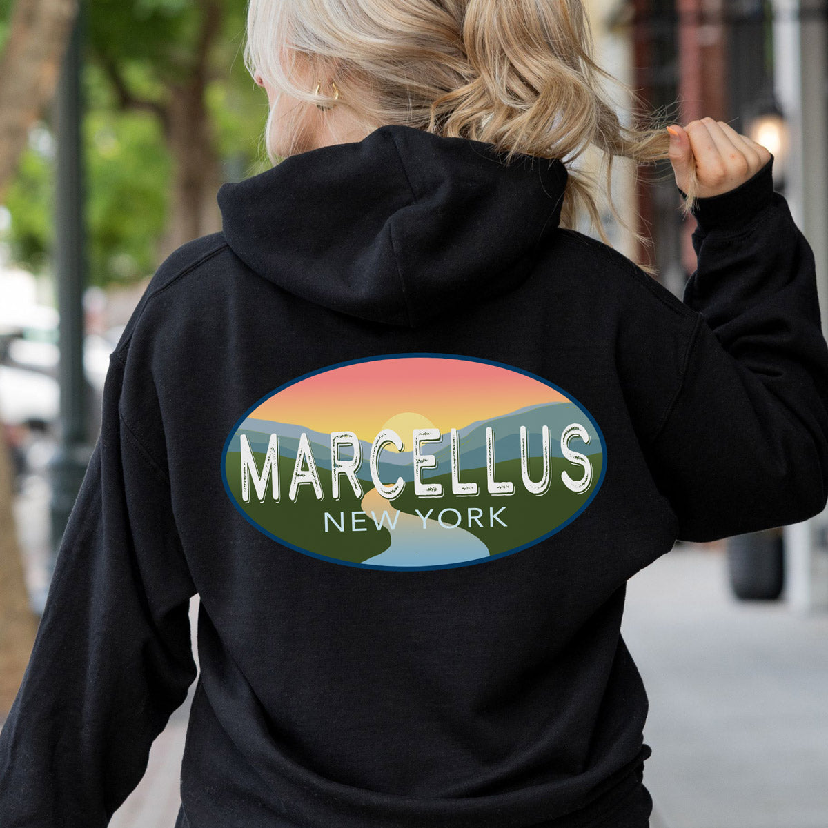 Marcellus NY Cozy Unisex Sponge Fleece Pullover Hoodie